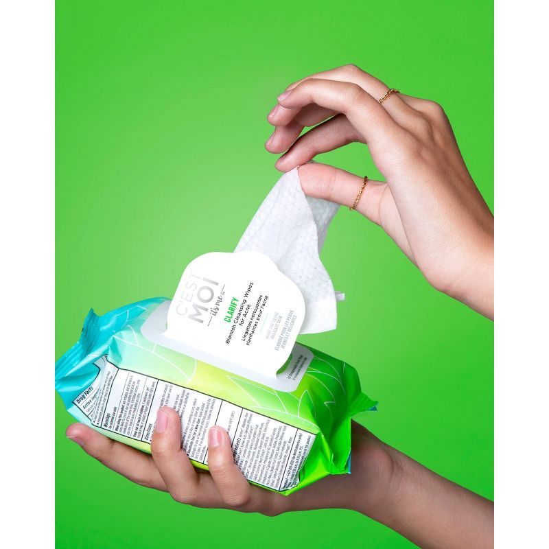 C'est Moi Clarify Blemish Cleansing Wipes For Acne - 30ct