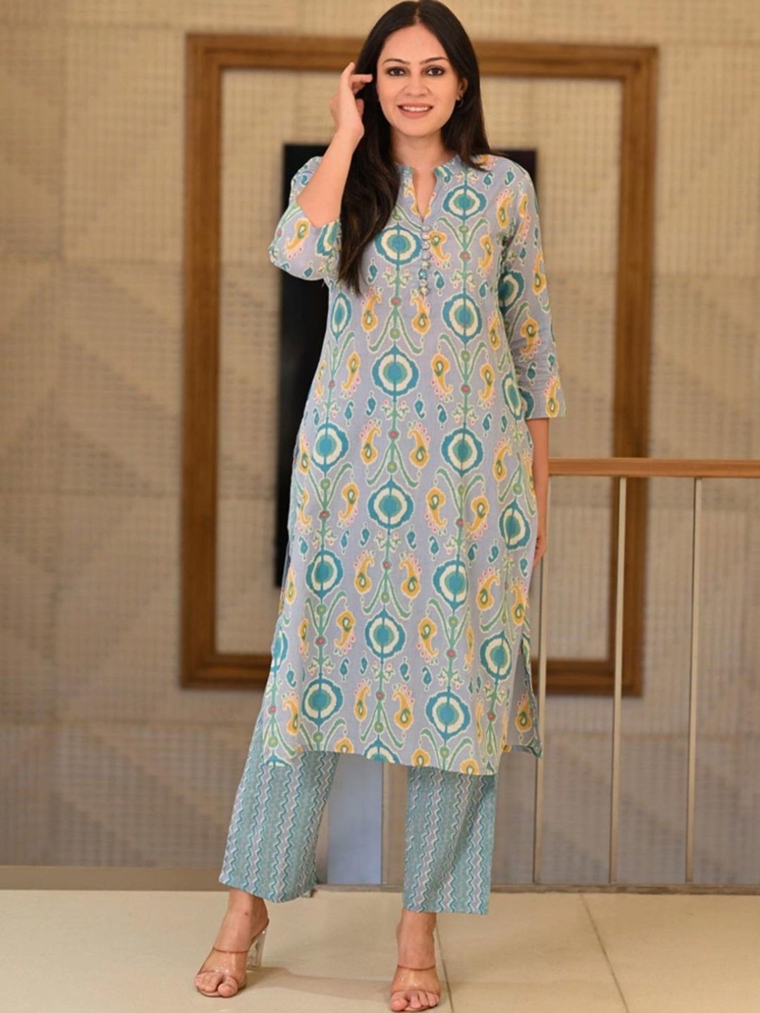 URBAN MYSTIC Black Rayon Embroidered Kurta & Sharara Set