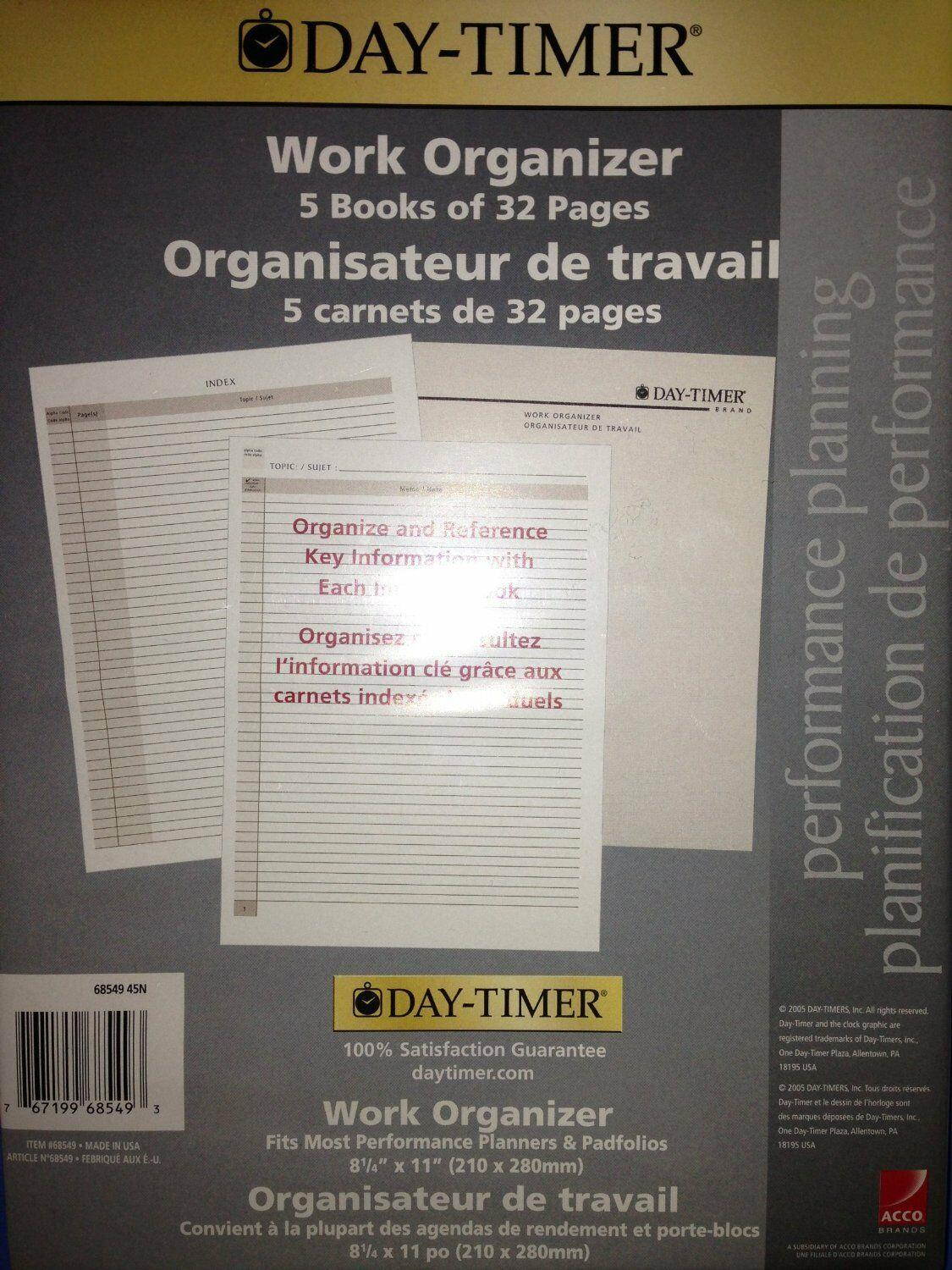 Day-timer Work Organizer 8 1/4" x 11" (210x280mm)