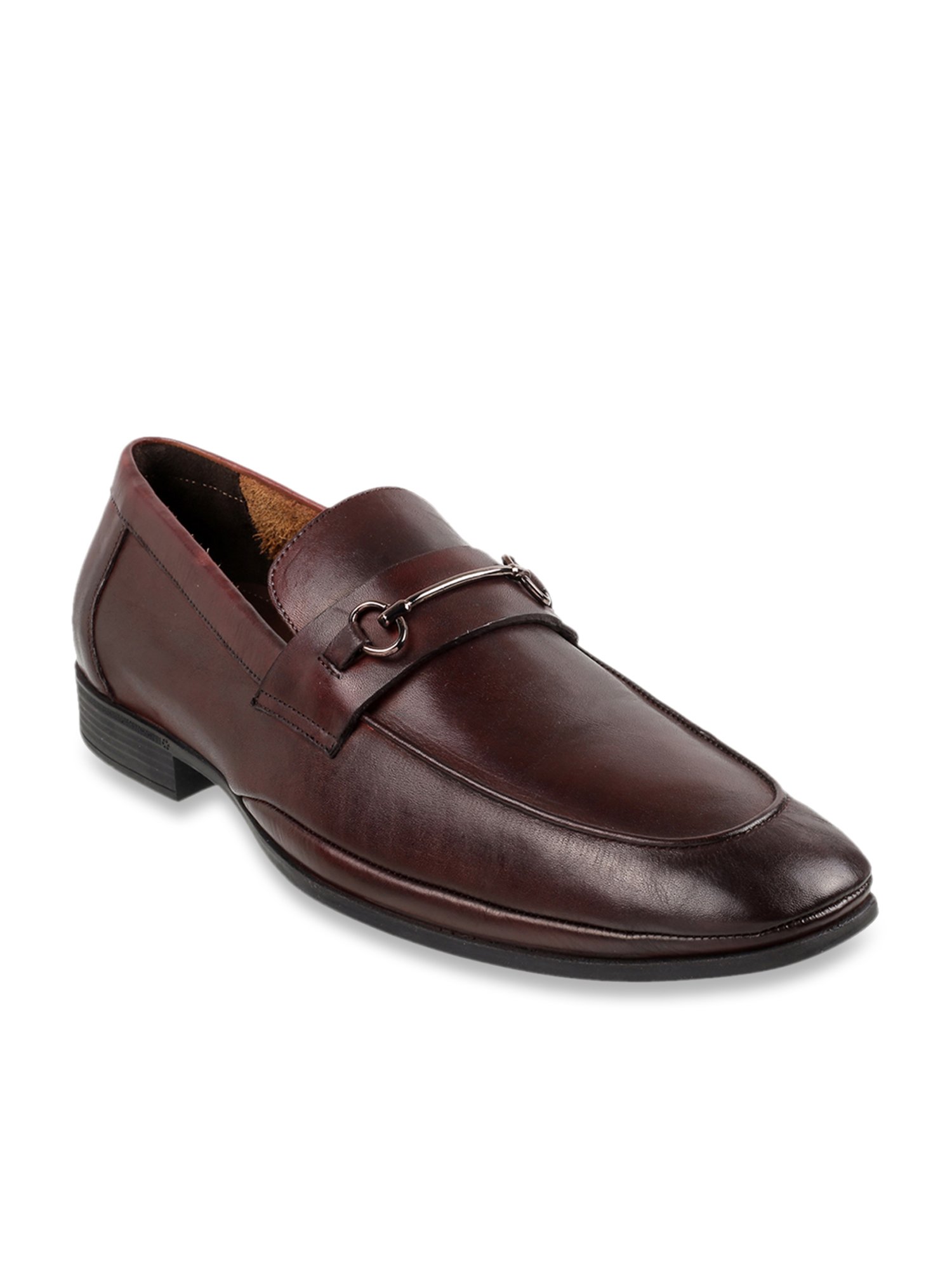 Mochi Men's Wine Formal Loafers