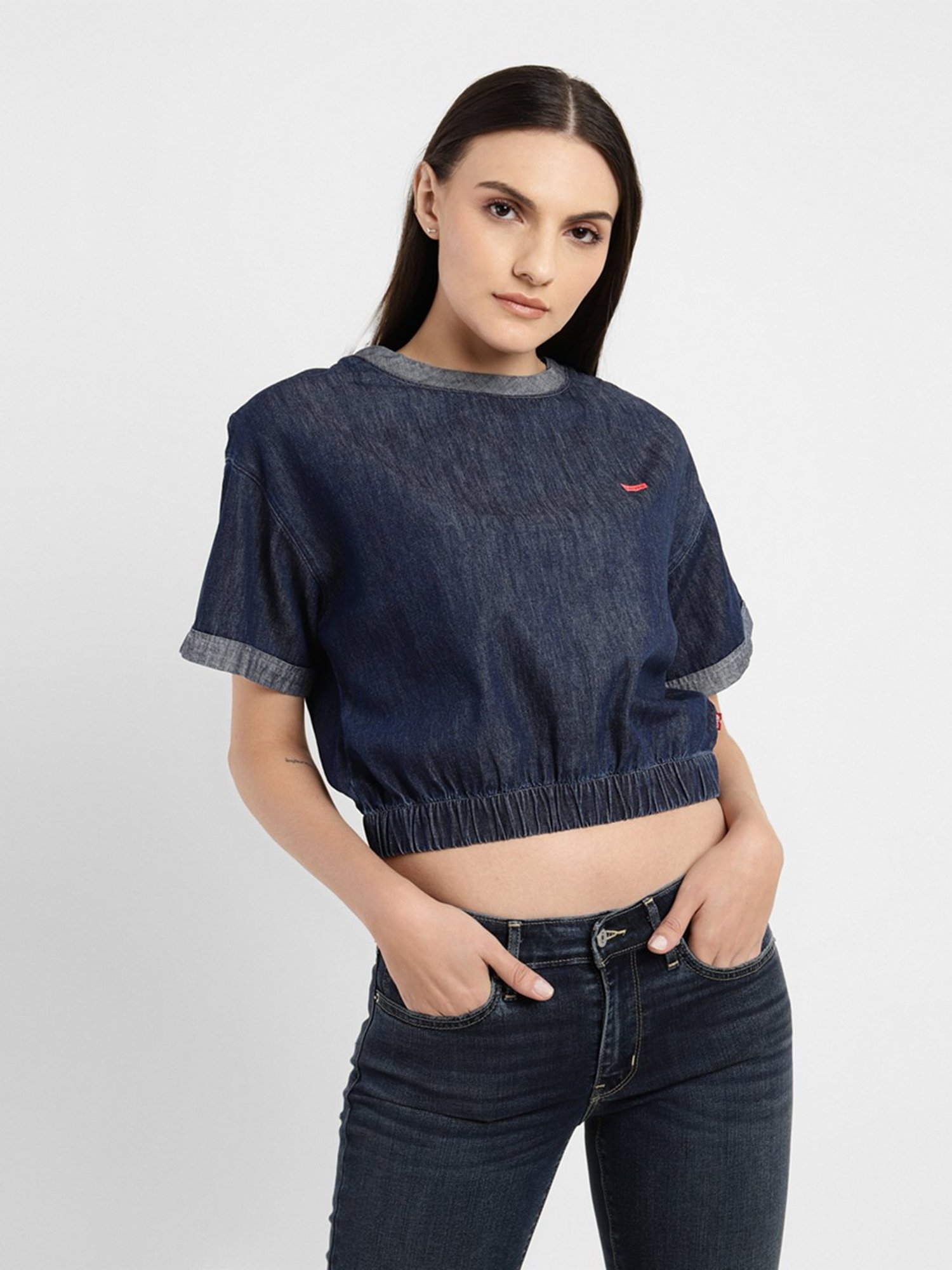 Levi's Blue Crop Top