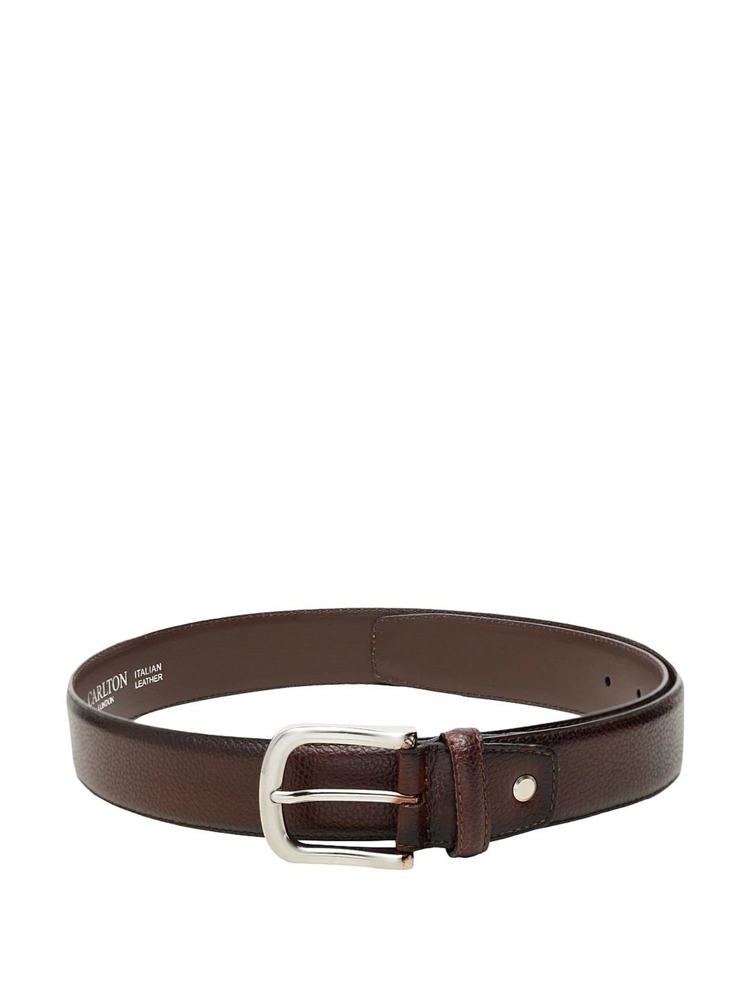 Carlton London Brown Leather Waist Belt For Men