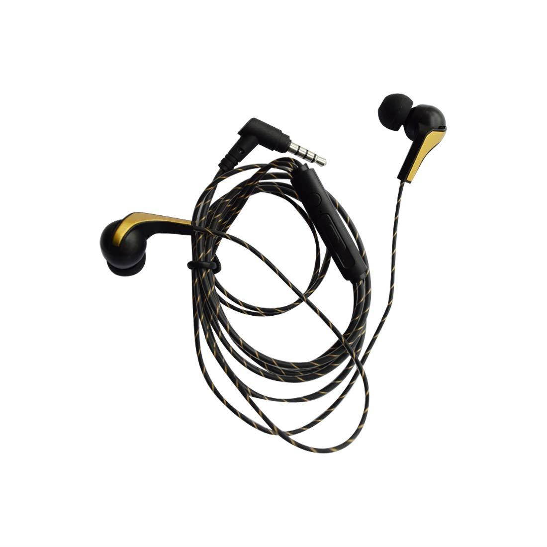 Plior Earphones Earbud in Ear Headphones with Microphone and Volume Control Headset for iPhone for Samsung for Android All 3.5mm Audio Plug Device Black