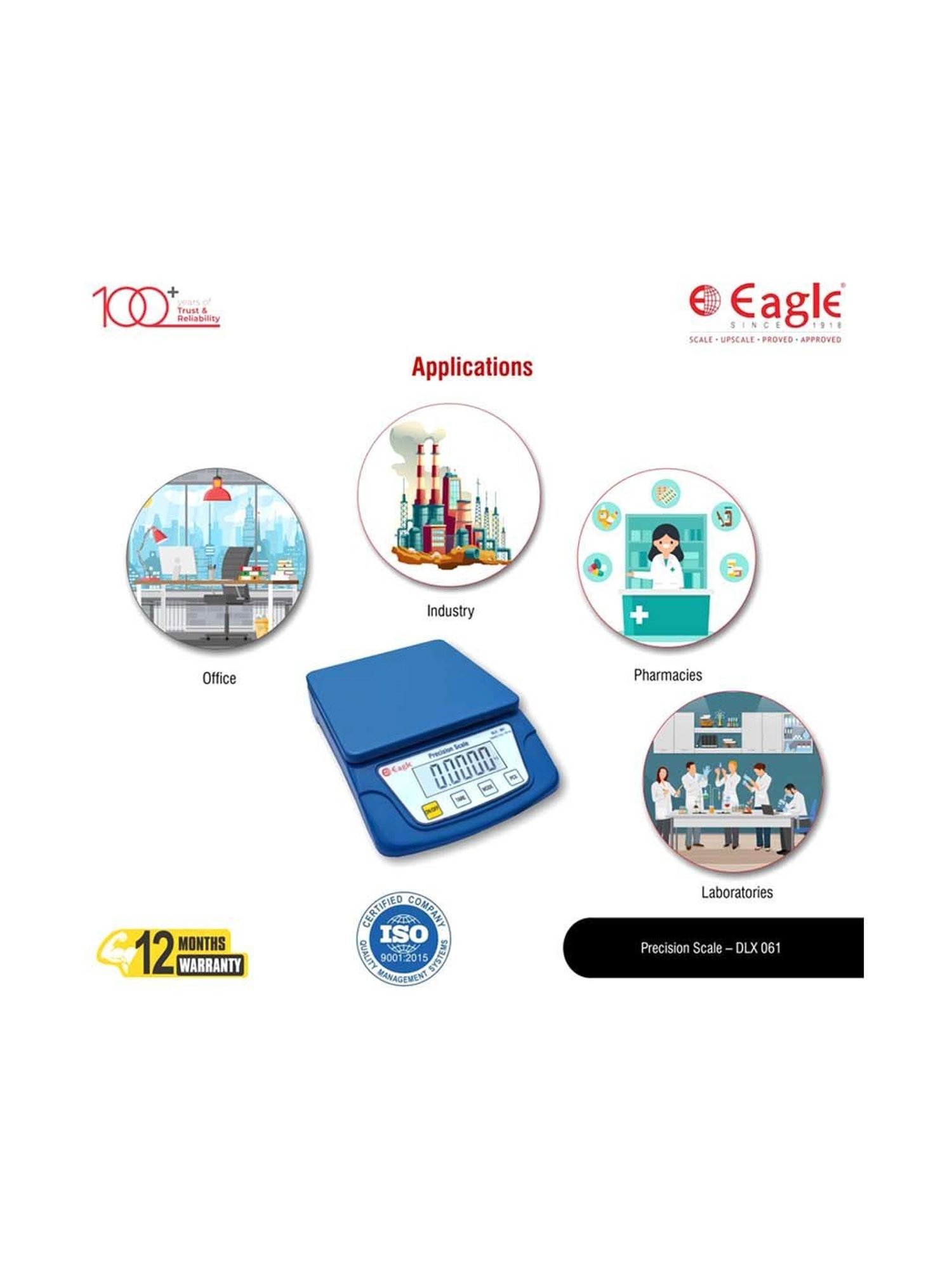 Eagle DLX-061 Digital Weight Machine for Kitchen 6 kg Capacity,0.1 g Accuracy,Kitchen Weighing Scale