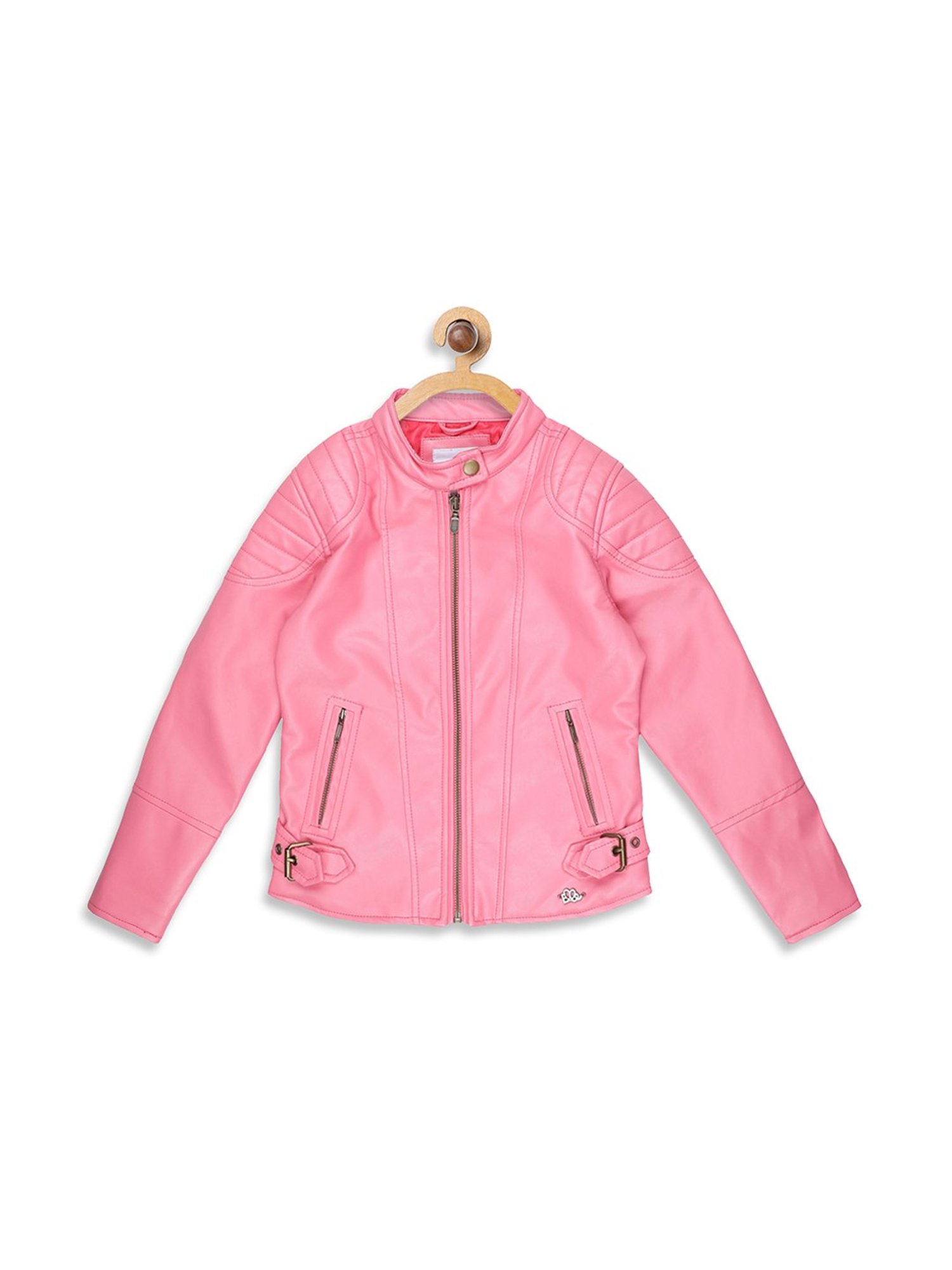 Elle Kids Pink Solid Jacket