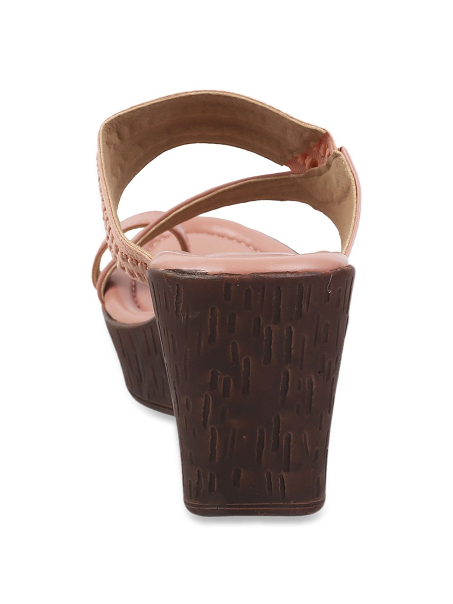 Metro Women's Pink Toe Ring Wedges