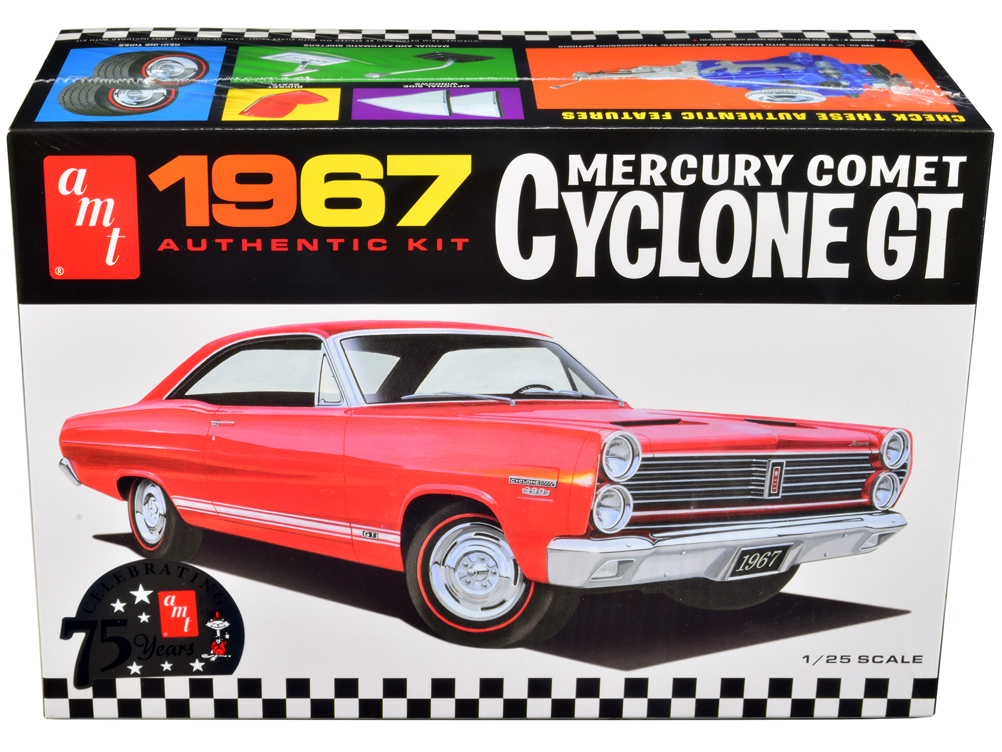 1969 Mercury Cougar Eliminator Competition Orange with Black Stripes "GreenLight Muscle" Series 28 1/64 Diecast Model Car by Greenlight
