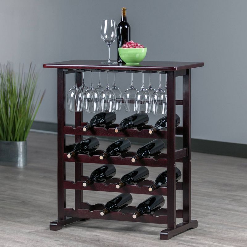 Austin Wine Cart Brown/Black - Linon