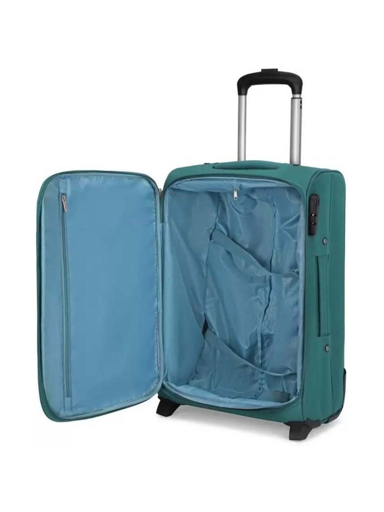 Aristocrat Honour Blue Solid Soft Small Trolley Bag - 37 cm