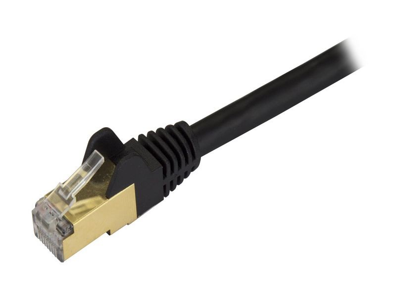 StarTech C6ASPAT6BK StarTech.com Cat6a Shielded Patch Cable - 6 ft. - Black - Snagless RJ45 Cable - Ethernet Cord - Cat 6a Cable