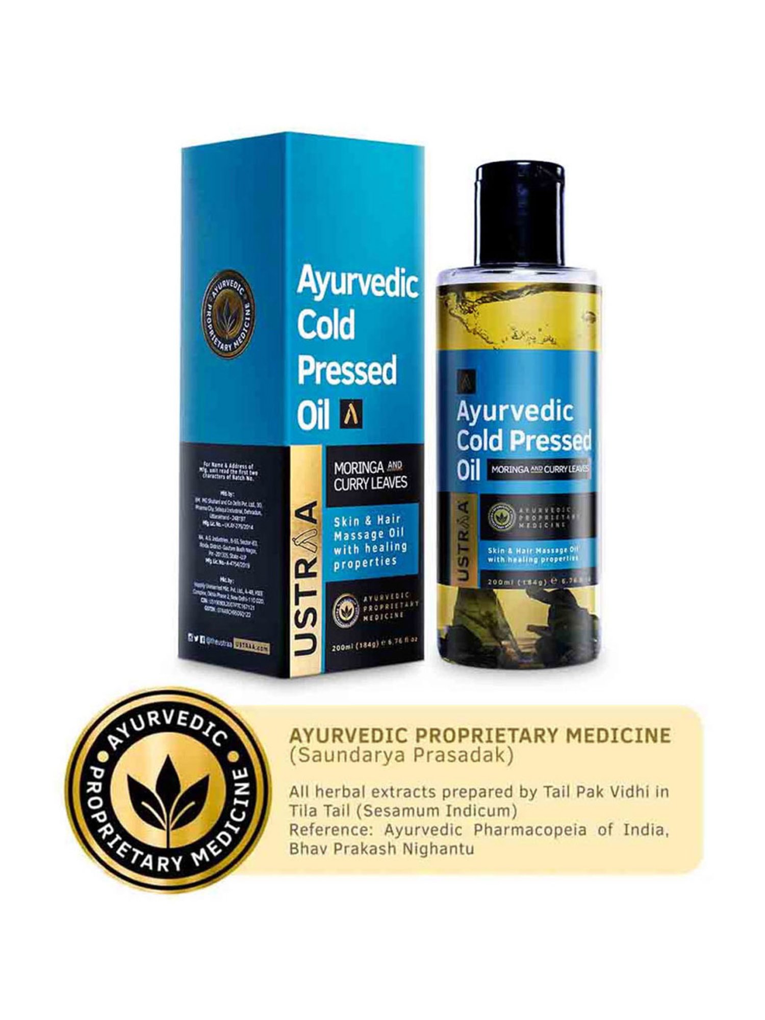 Ustraa Ayurvedic Beard Growth Oil & Hair Growth Vitalizer Combo