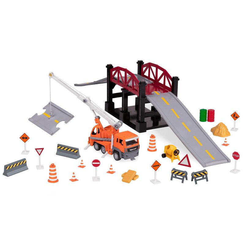 DRIVEN – Construction Playset with Bridge (35pc) – Micro Series