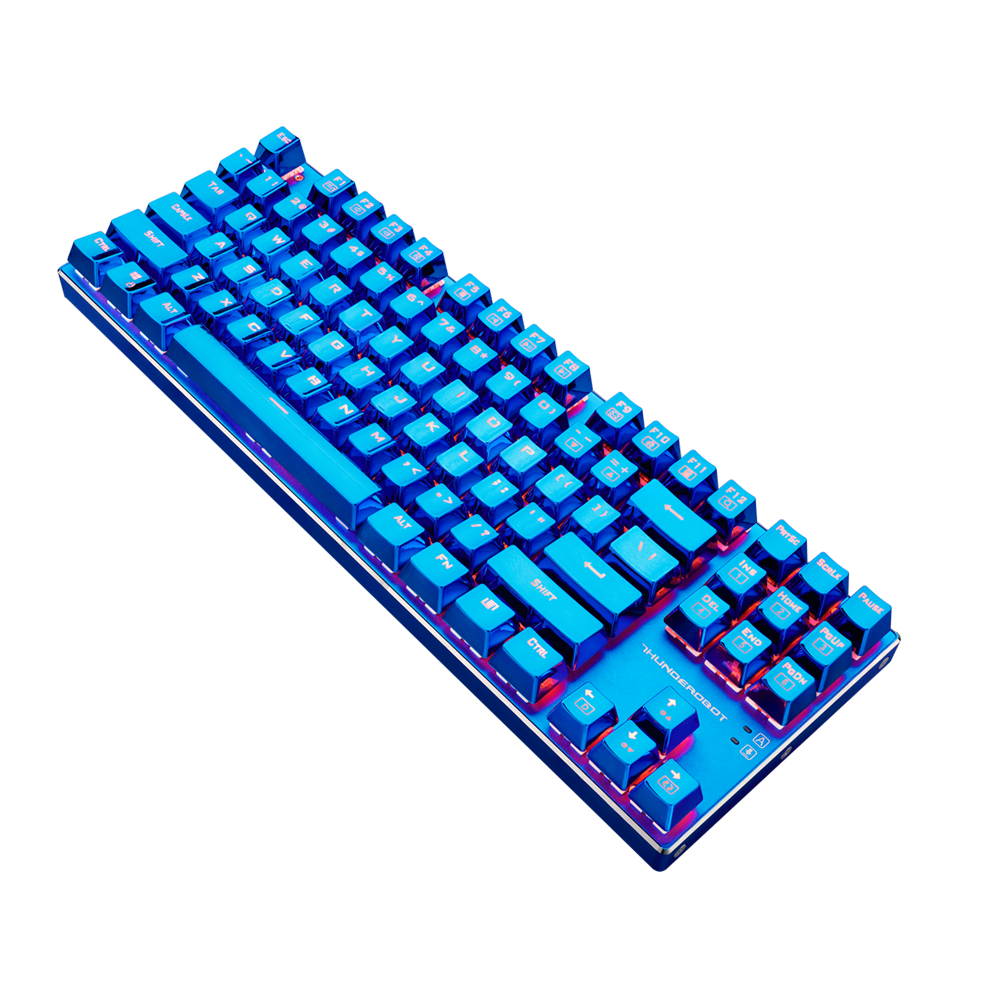 Thunderobot Blue Blood K750B Black Switch 87 Keys Mechanical Gaming Keyboard with Electroplacted Key Caps RGB Backlight-JG08050AA