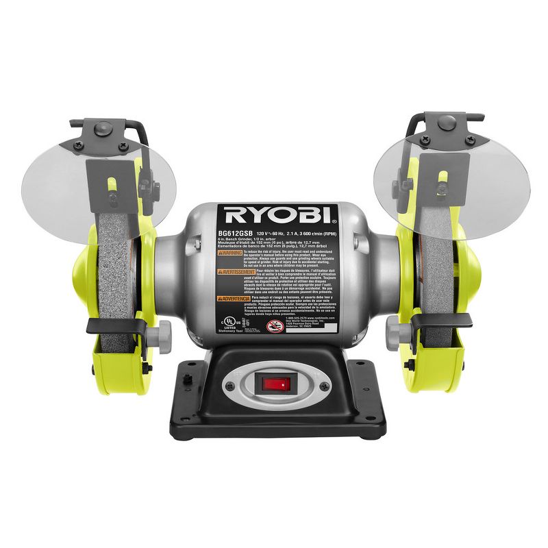 Ryobi ZRBG612G 2.1 Amp 6 in. Bench Grinder