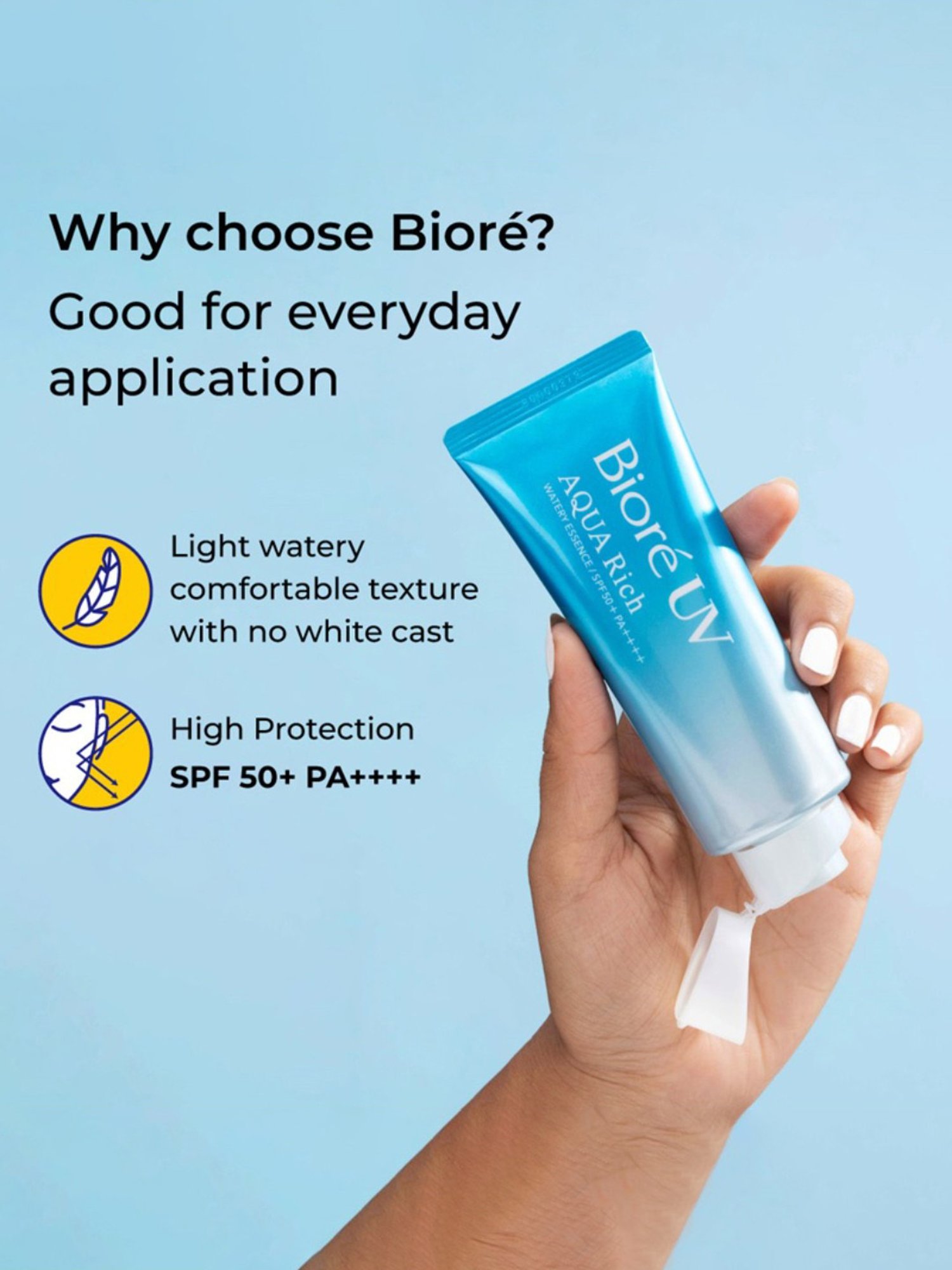 Biore UV Aqua Rich Watery Essence Sunscreen SPF 50+ PA++++ - 15 gm