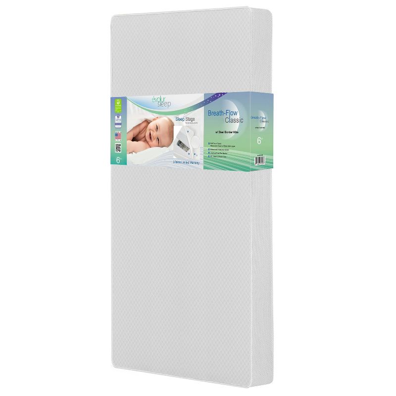 Evolur Breath Flow Classic Inner Spring Crib and Toddler Mattress