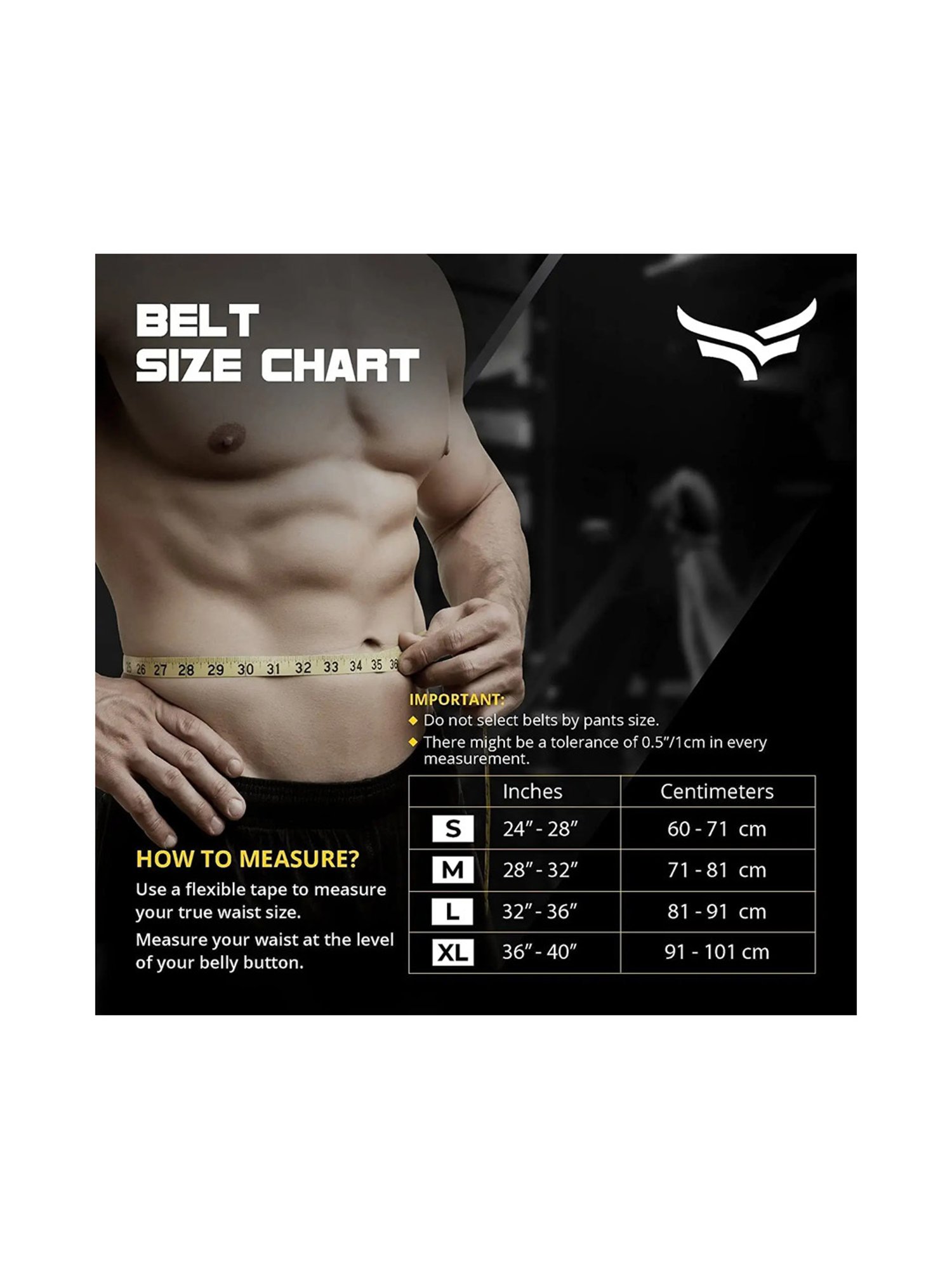 Xtrim Wings 6 Inches Weight Lifting Belt (Black) Size - Small