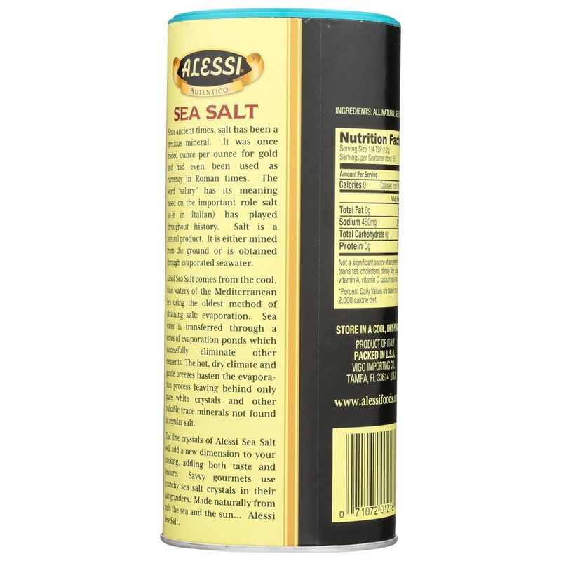 Alessi 100% Natural Fine Sea Salt - 24oz