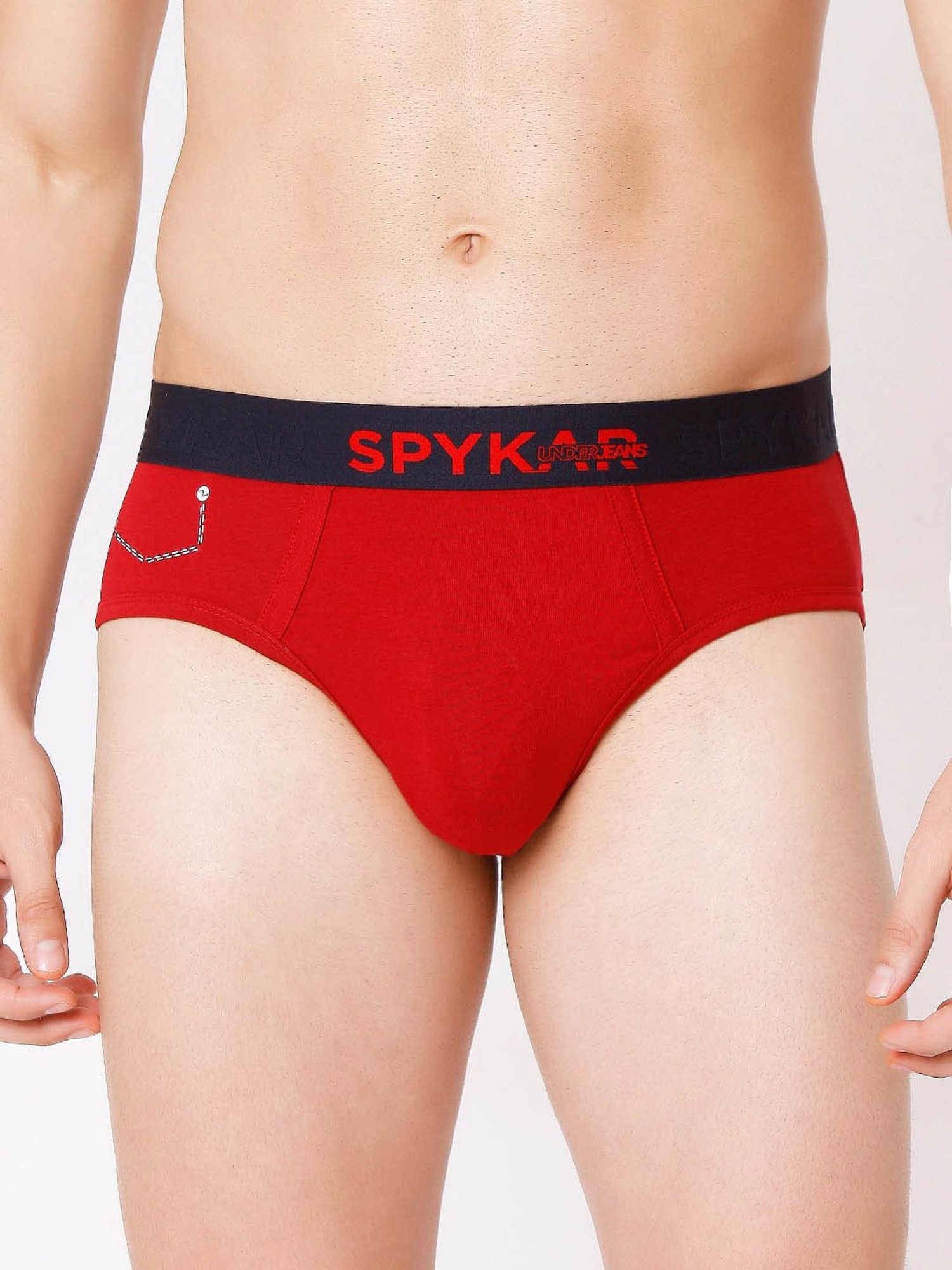 Underjeans By Spykar Multi Regular Fit Briefs - Pak of 2