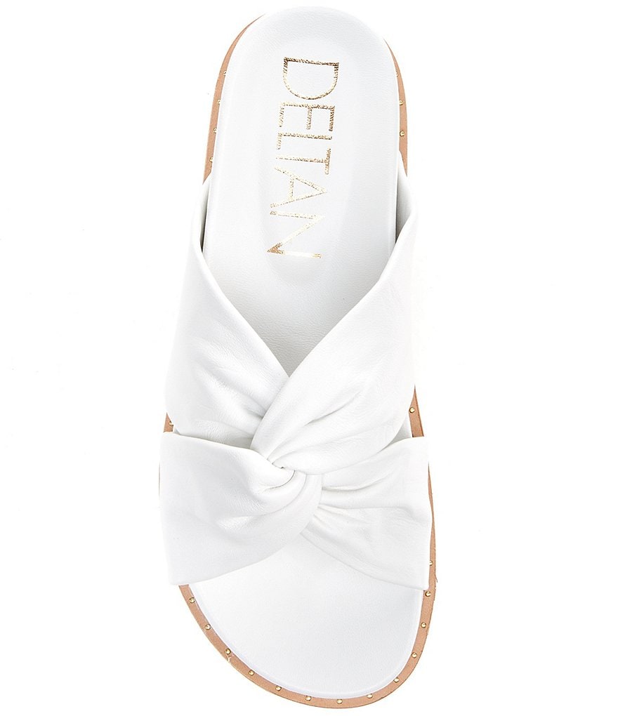 Deltan Naya Leather Twist Band Slides