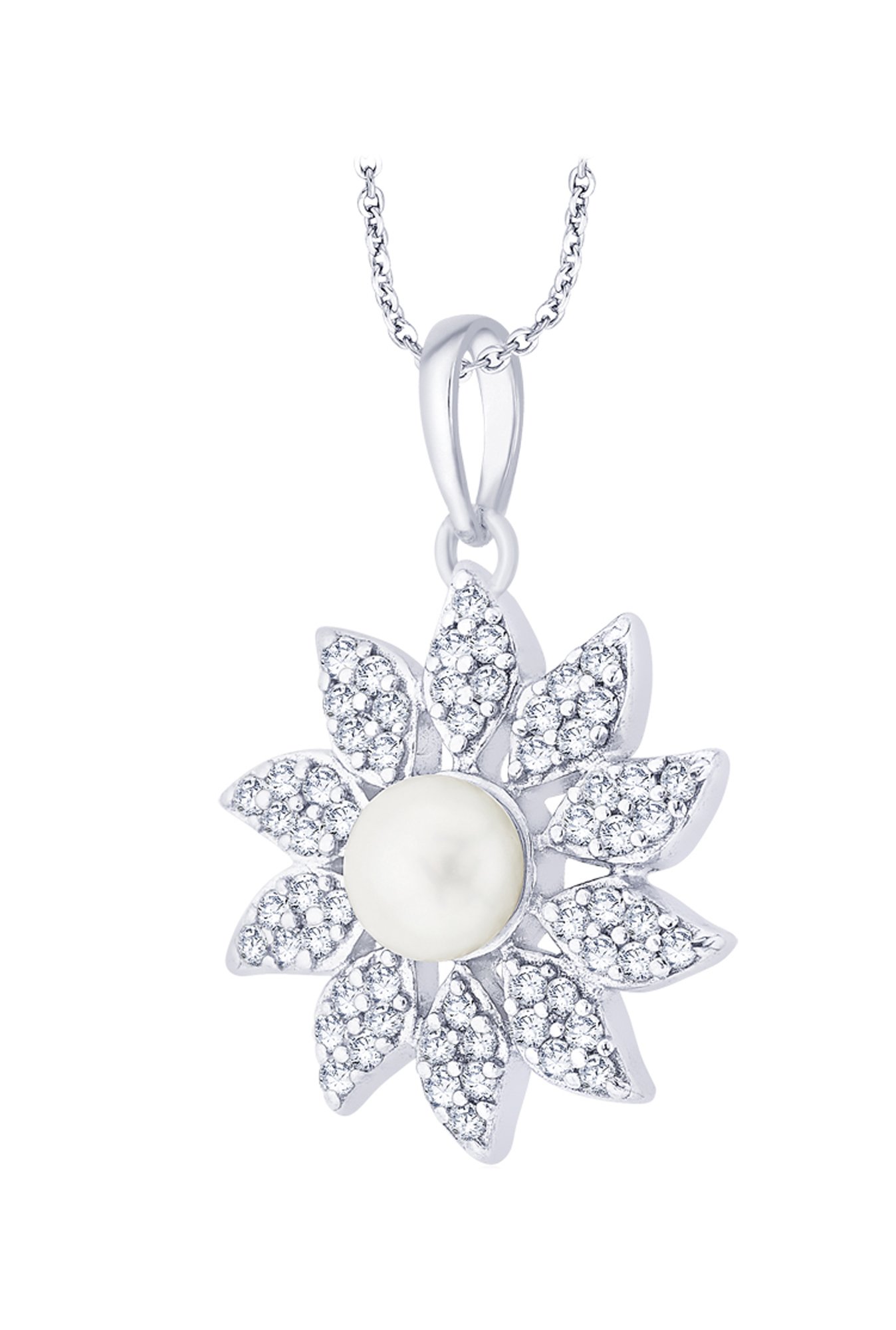 Taraash Floral 92.5 Sterling Silver Pendant