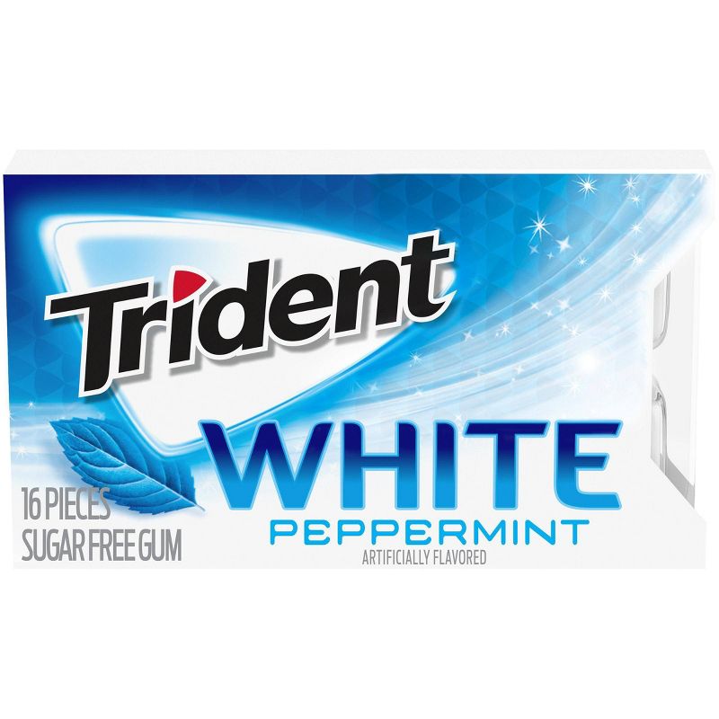 Trident White Peppermint Sugar Free Gum - 16ct