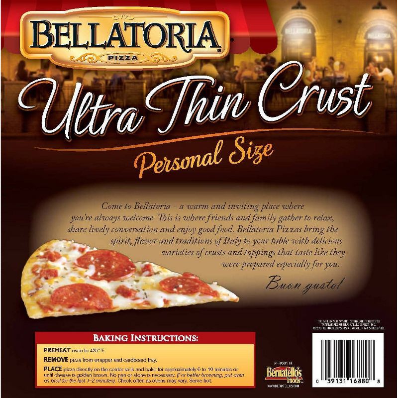 Bellatoria Personal Size Thin Crust Pepperoni Frozen Pizza- 5.93oz