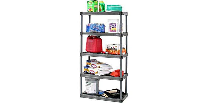 Plano 5 Shelf Utility Storage Gray