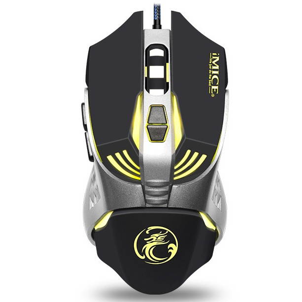IMICE Professional Game Wired Mouse 3200DPI Optical Macro Programmable 7 Buttons Gaming Mouse Gamer LED Backlight Breath Computer Mice