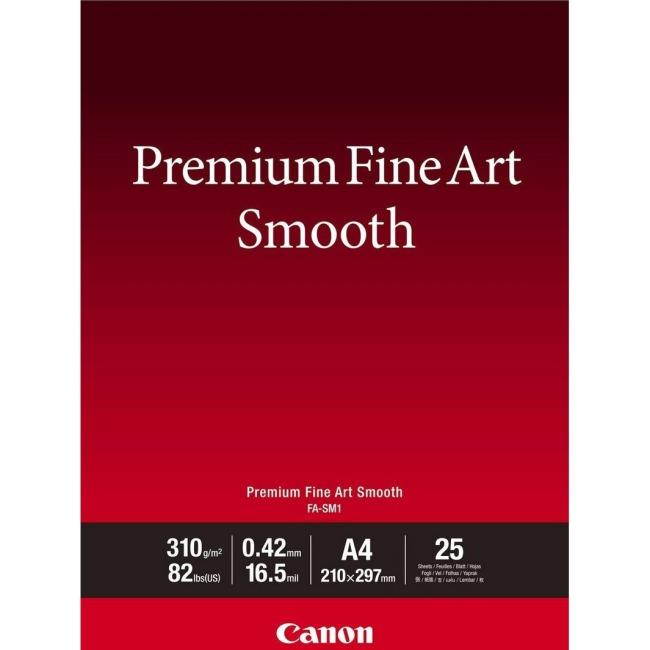 Canon FA-SM1 Premium Fine Art Smooth Cotton Matte Paper, 13x19", 25 Sheets