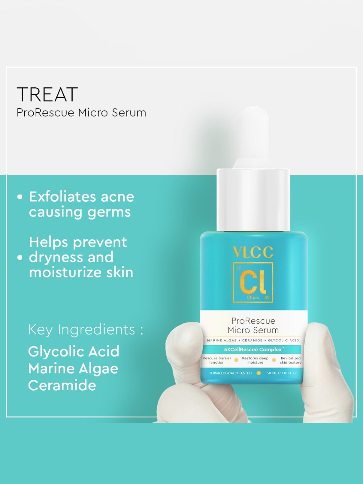 VLCC Clinic ProRescue Micro Serum & Cellulosic Peeling Face Scrub Combo