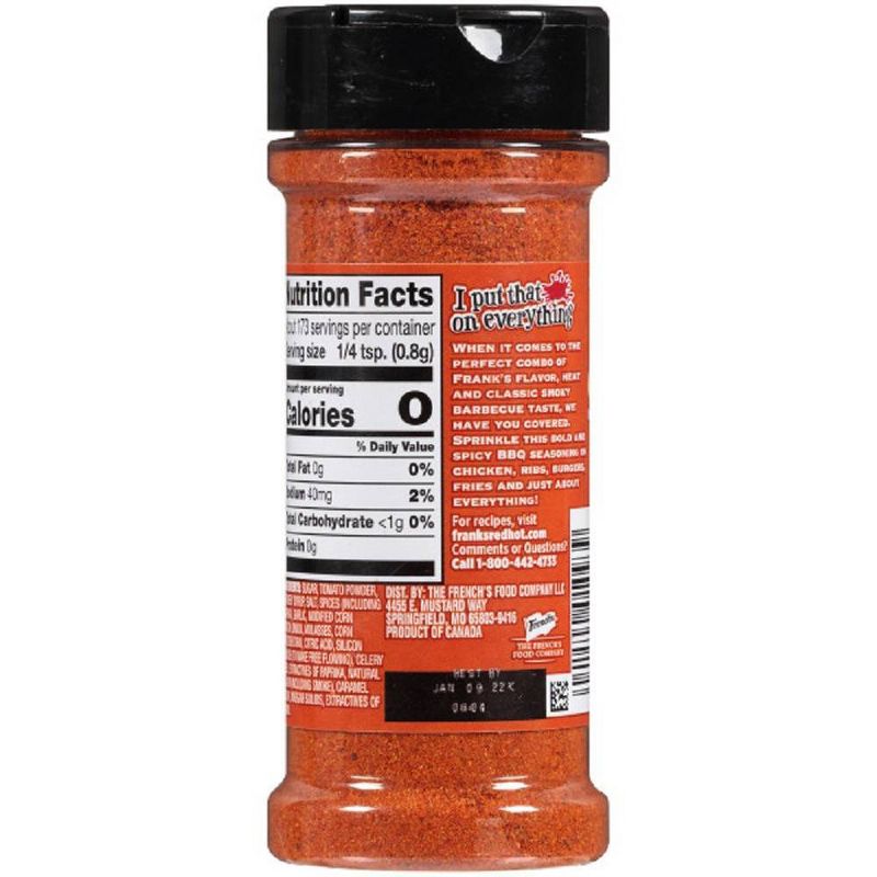 Frank's RedHot Gluten Free Kickin' BBQ Seasoning - 4.9oz