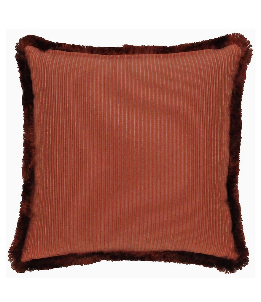 Rose Tree Harrogate Fringed Geometric Diamond Reversible Square Pillow