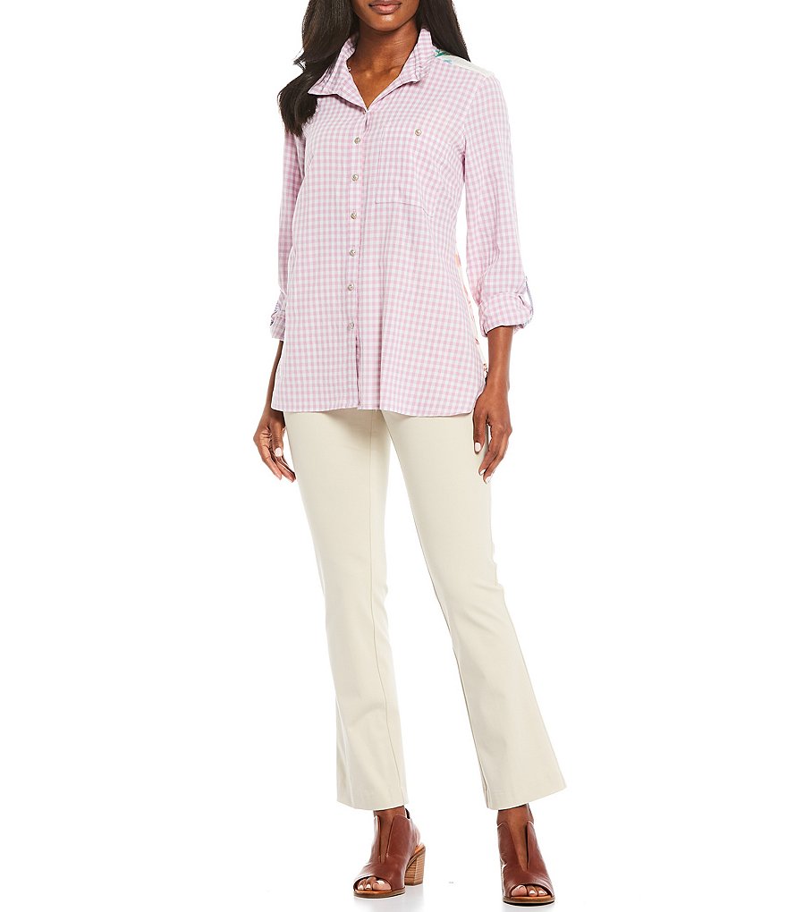 John Mark Hollywood Flat Front Soft Flare Twill Pants