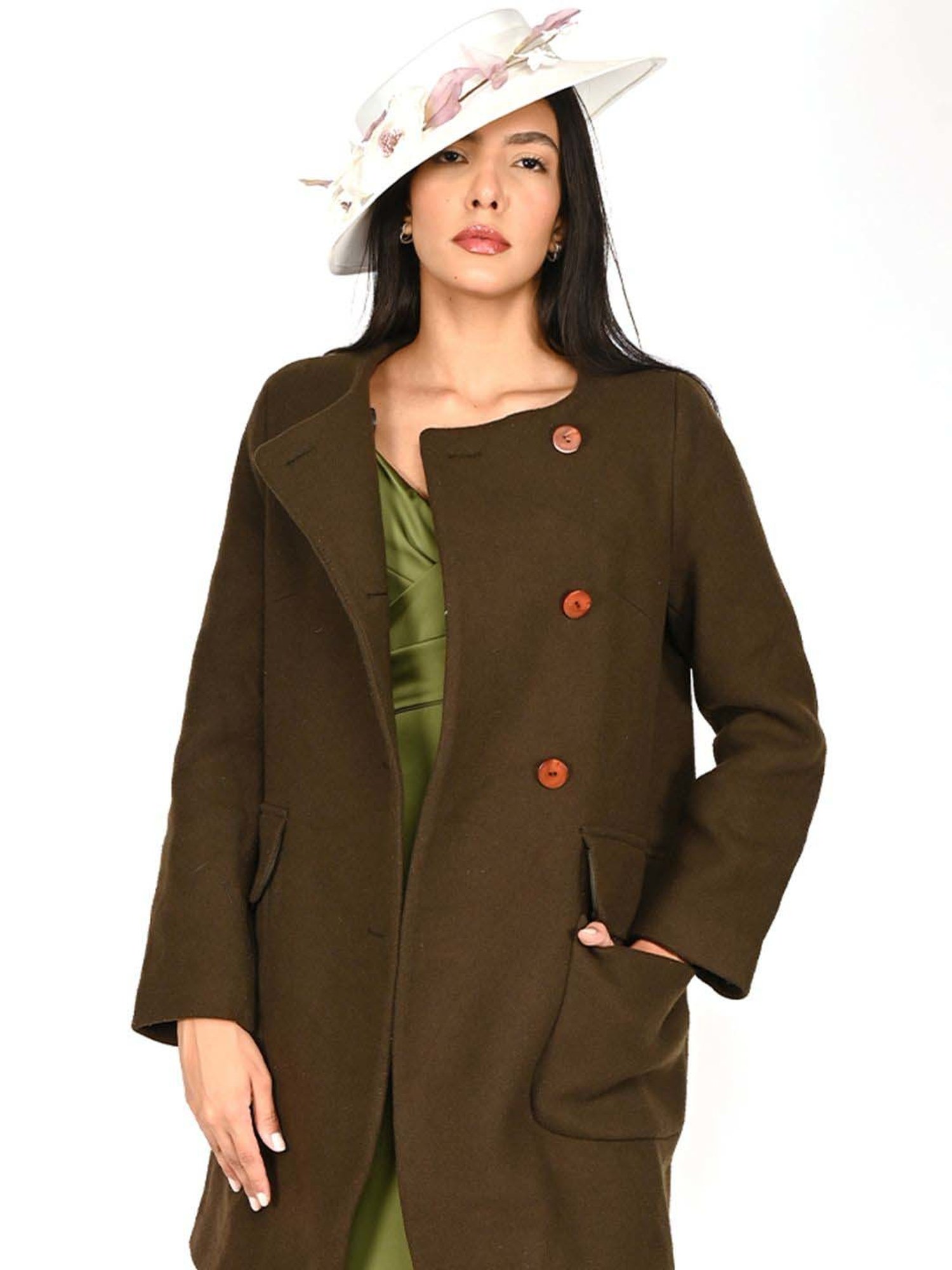 Odette Brown Regular Fit Jacket