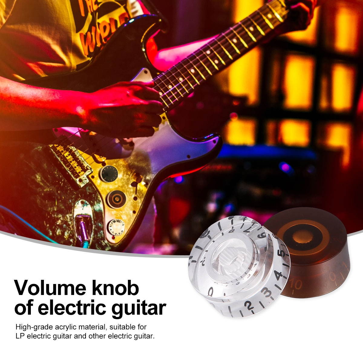 4pcs Useful Plastic Volume Tone Control Plastic Knob Instrument Parts Accessory Instrument Supply for Guitar Bass