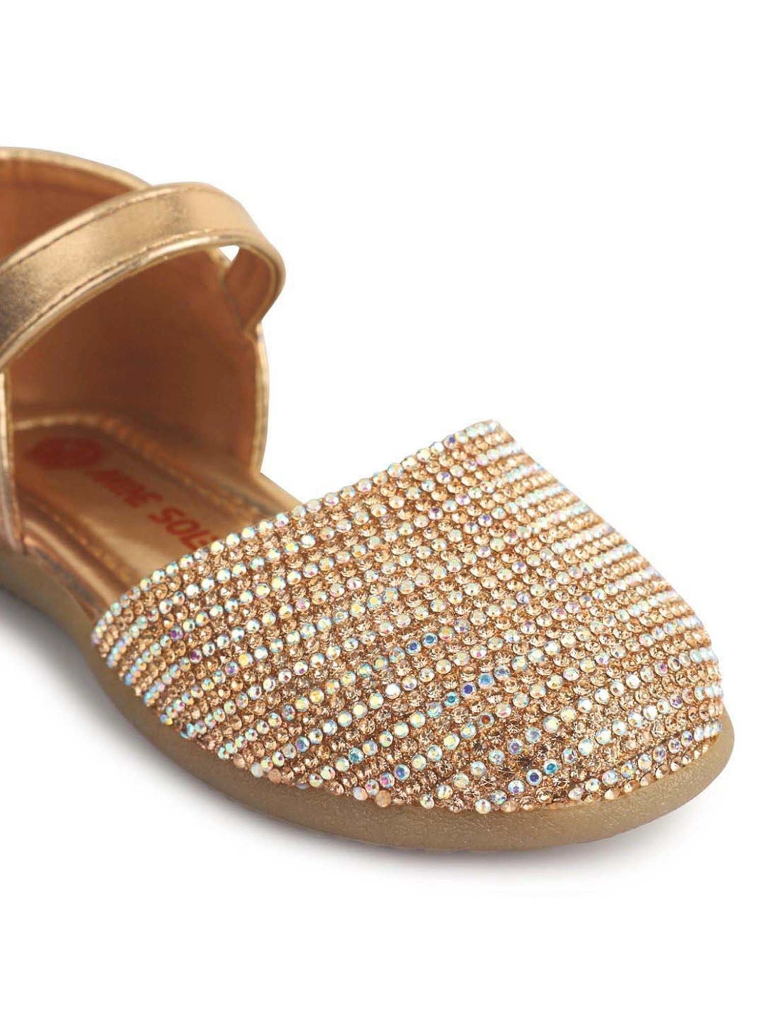 Minesole Kids Rose Gold Ethnic Sandals