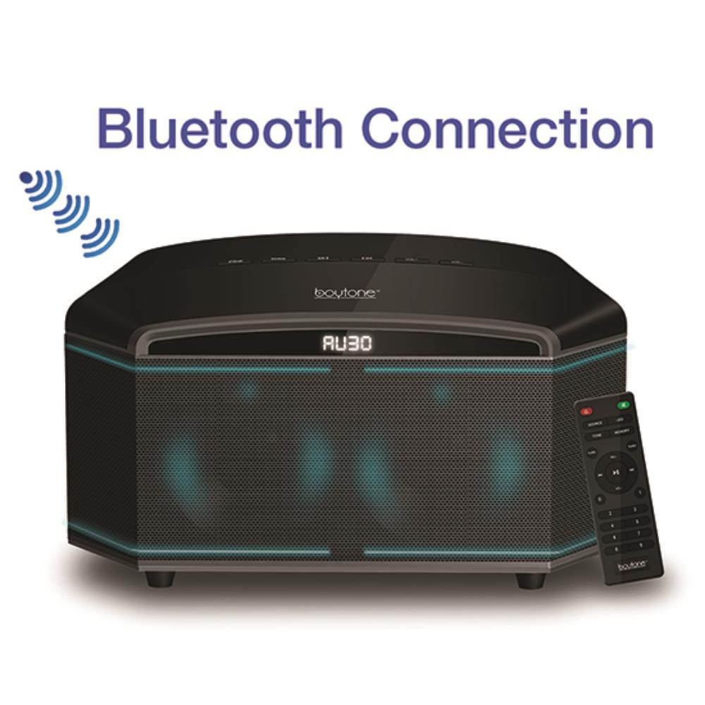 Boytone BT-64B Wireless Bluetooth Premium HiFi Stereo Home Theater Clear Sound FM Radio USB SD MP3