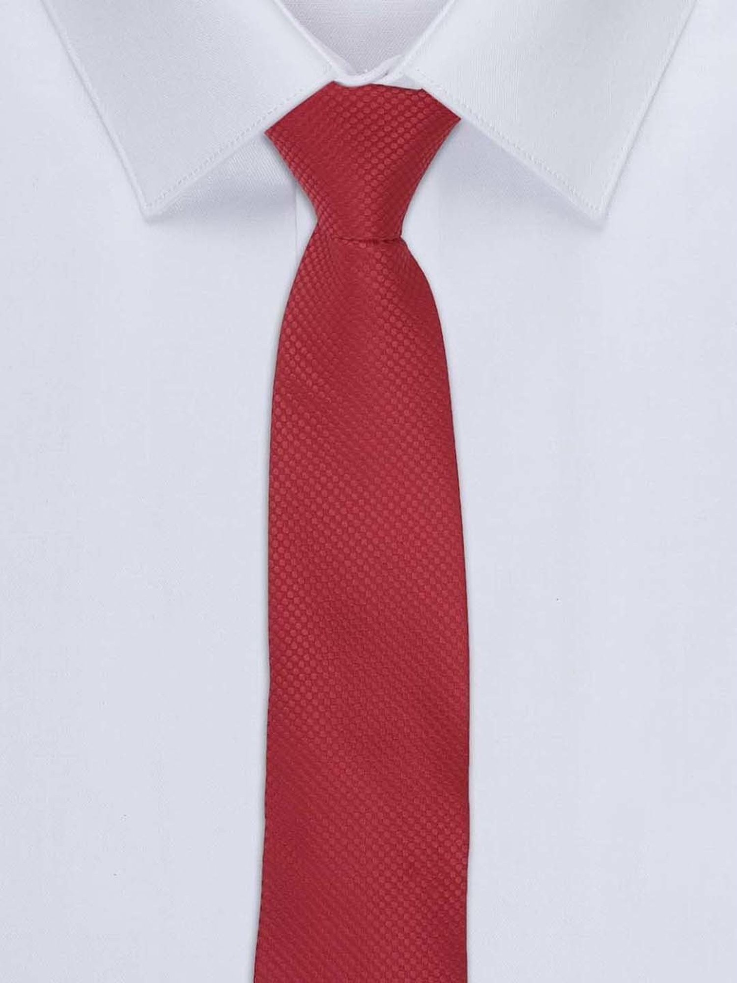 Peter England Red Printed Tie