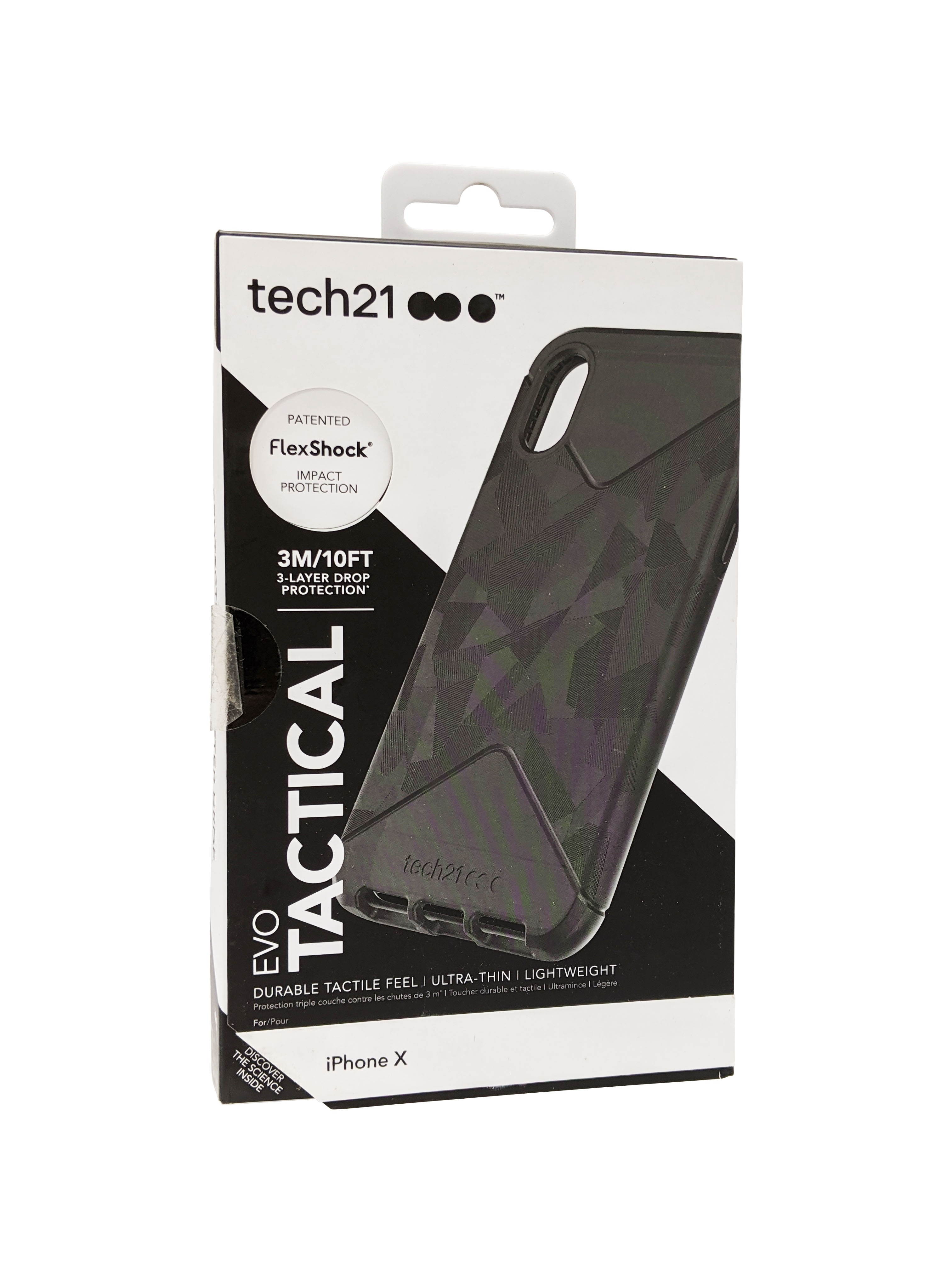 Tech21 Evo Tactical Series Protective Case Cover for iPhone X - Black