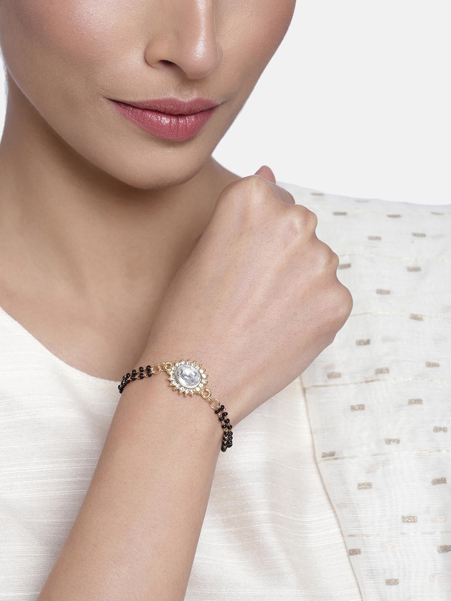 Estele Gold-Plated Mangalsutra Bracelet for Women