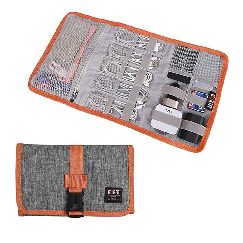 Travel Organizer  Cable BagUSB Drive Shuttle CaseElectronics Accessory OrganizerGrey