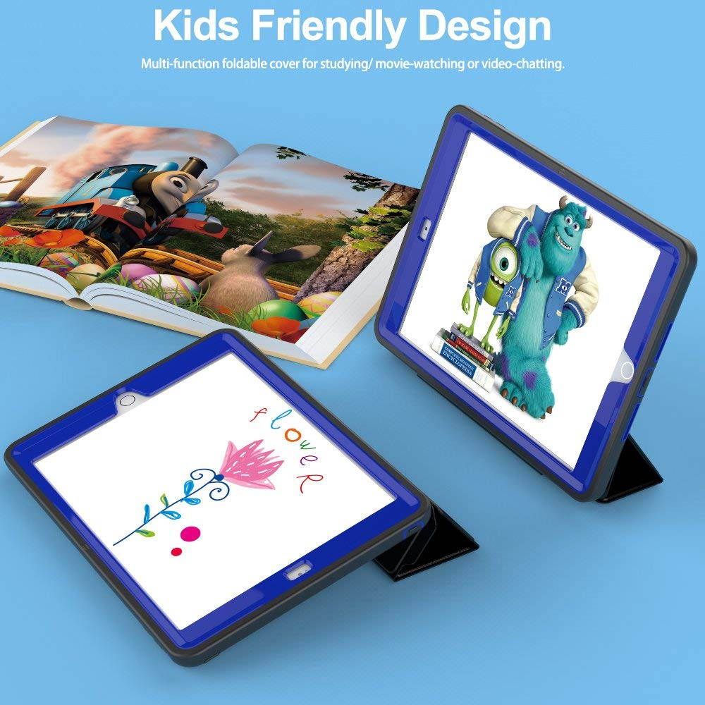 Werleo iPad Mini 1 2 3 Case Three Layer Shock Proof Protective Case for Kids Adults Smart Cover Auto Sleep Wake & PU Leather Folio Stand Function iPad Mini 1st 2nd 3rd Generation