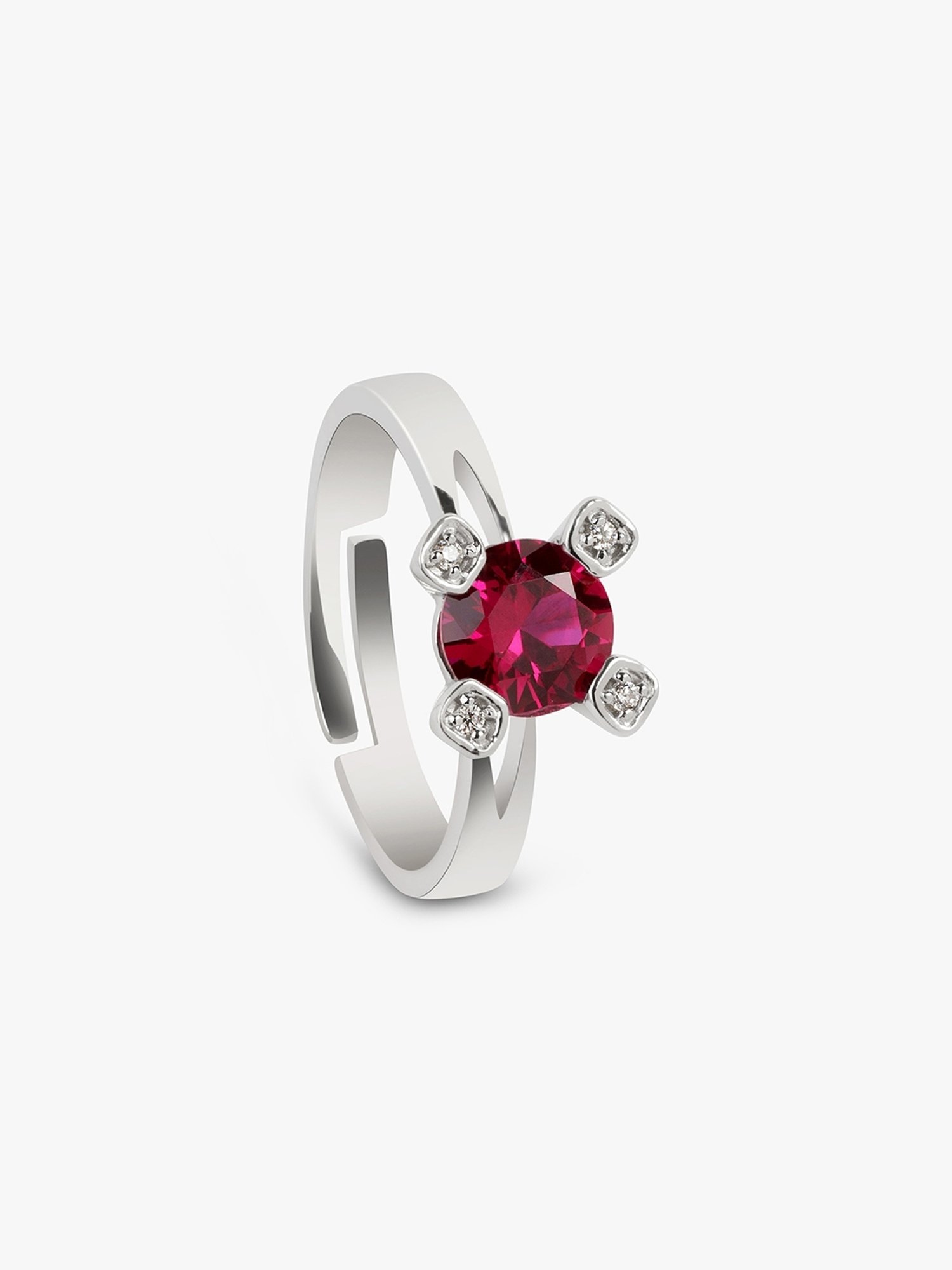 March by FableStreet 92.5 Sterling Silver Zircon Ring for Women