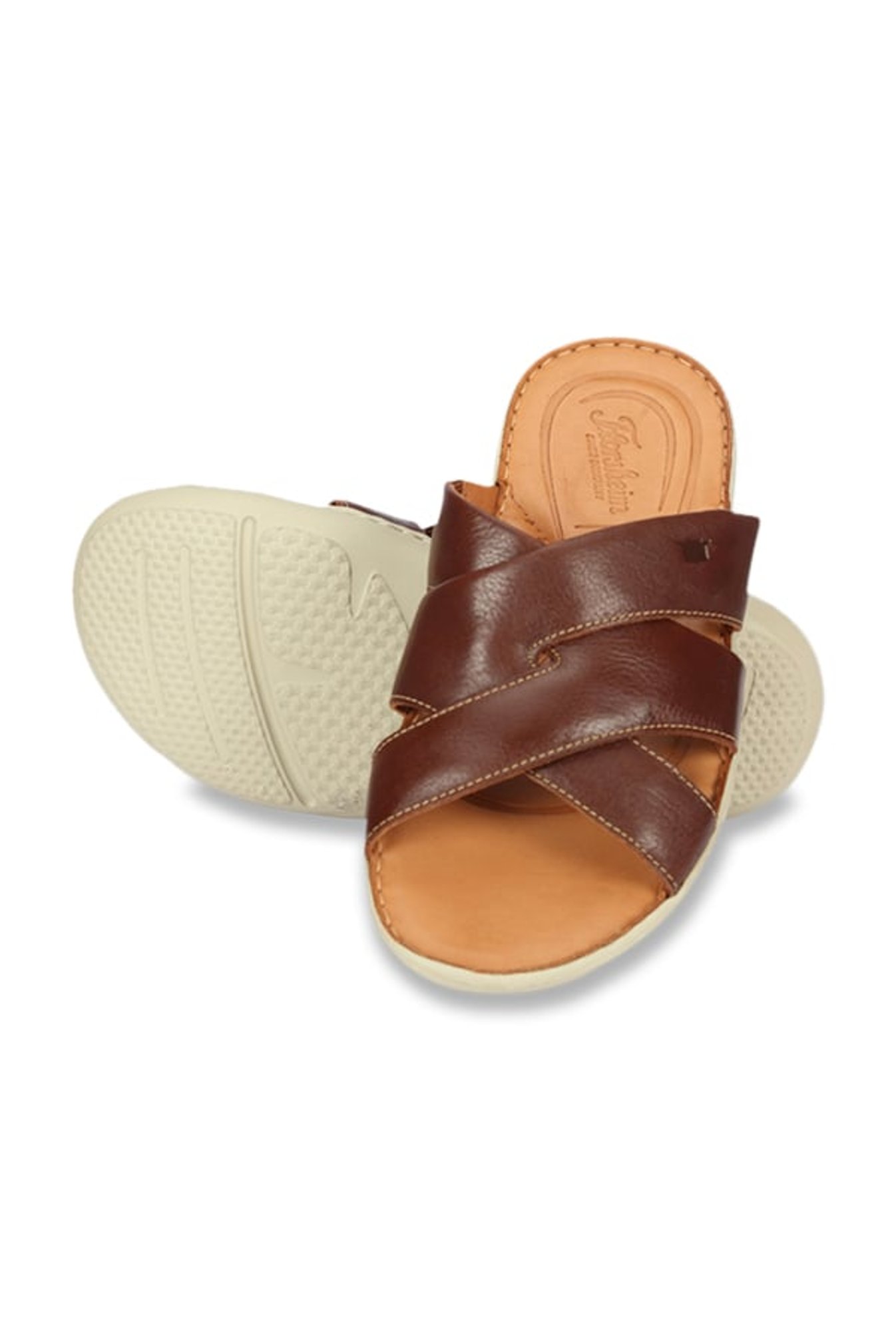 Florsheim Lewis Tan Cross Strap Sandals