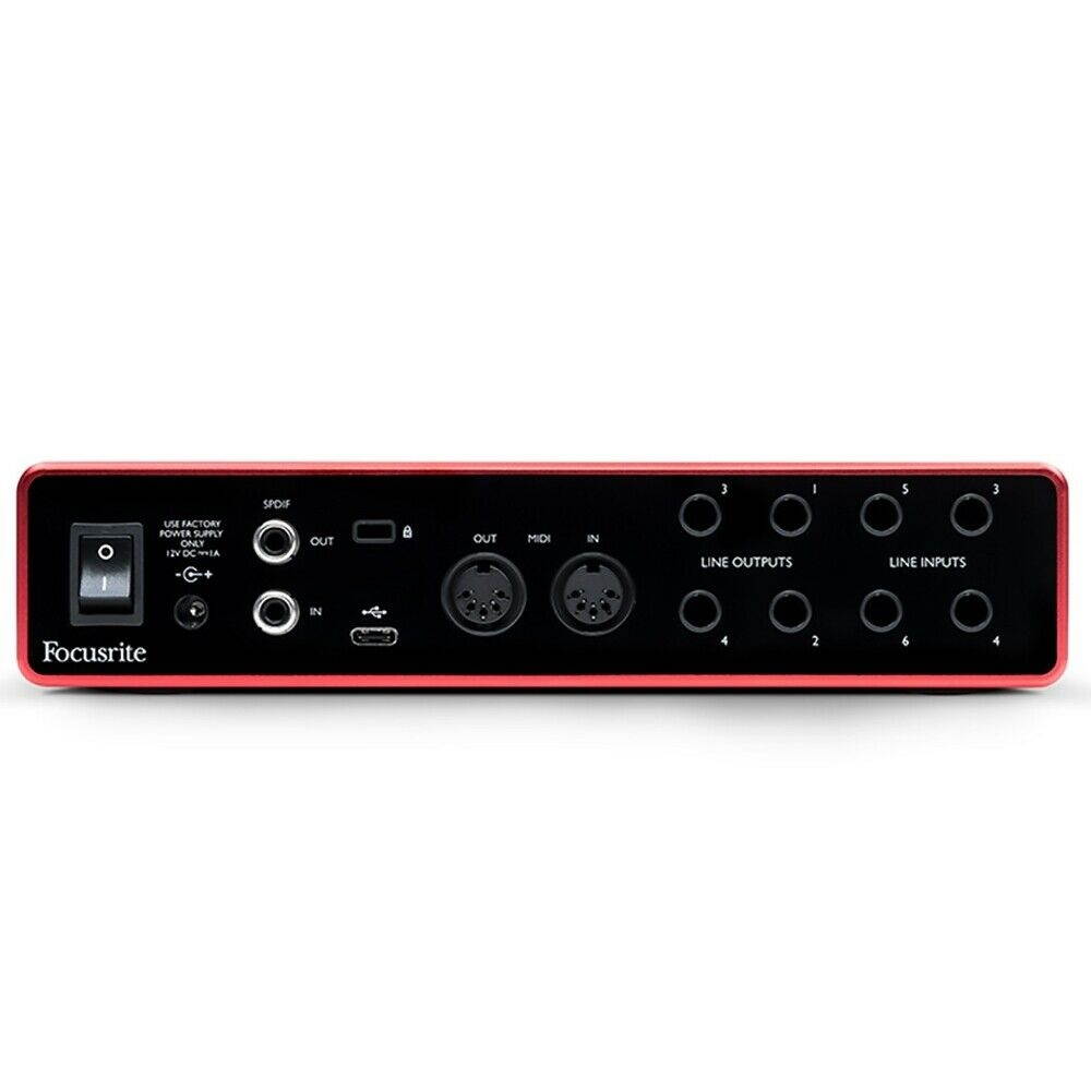 Focusrite Scarlett 8i6 Audio Recording Interface, USB 2.0, 24-bit / 192kHz