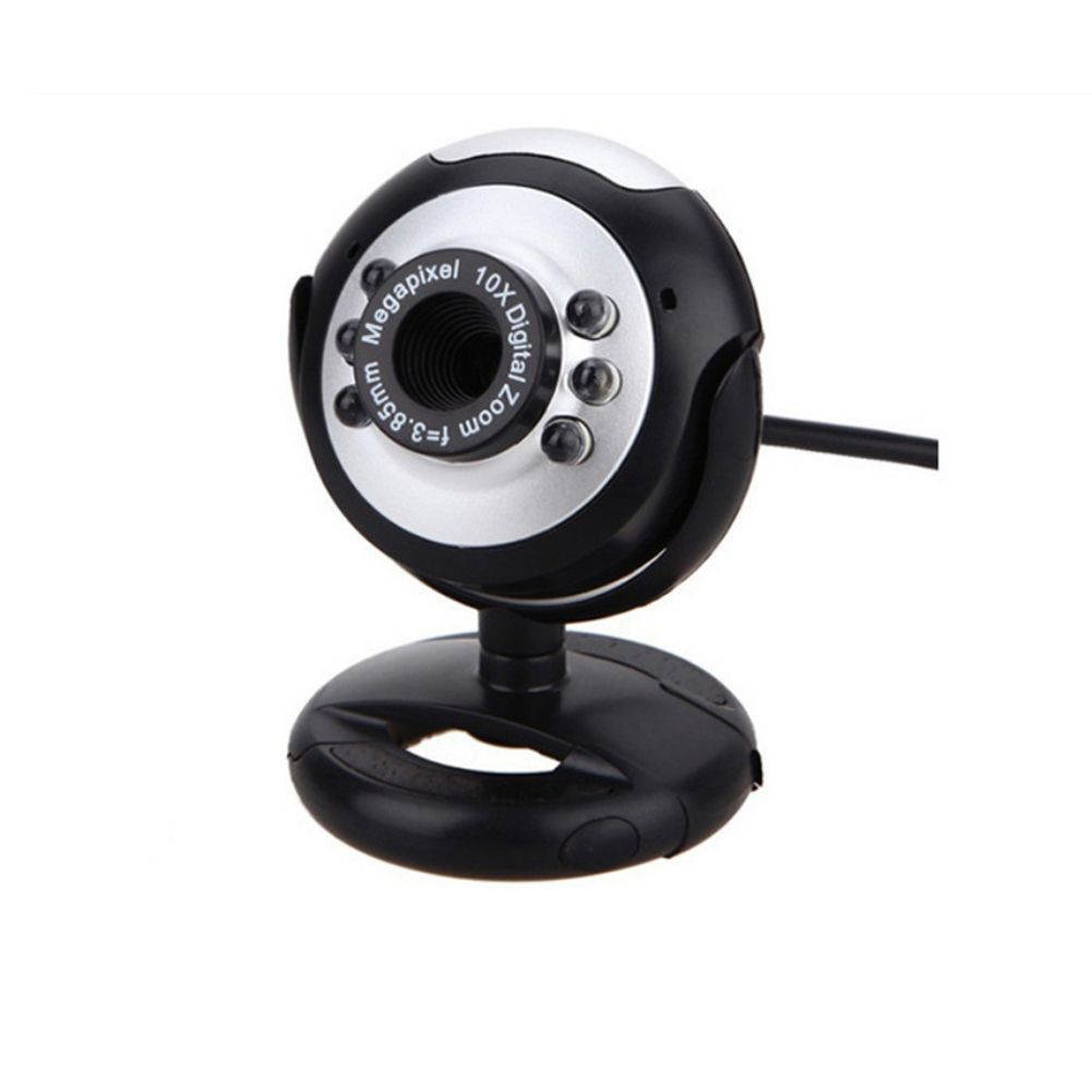 800x600 1.3MP USB+3.5MM Web Camera 6 LED Night Light Buit-in Mic Clip Cam Webcam For PC Desktop Laptop Computer