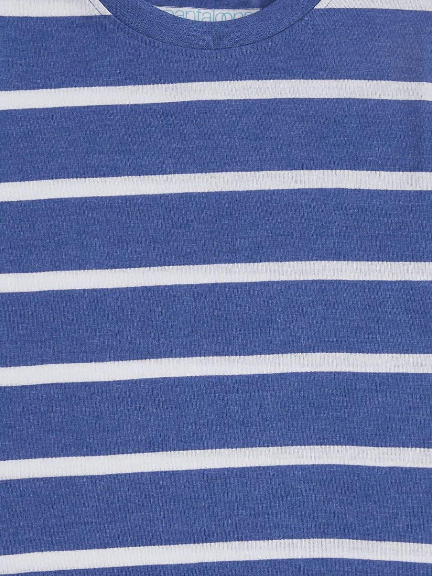 Pantaloons Junior Boys Royal Blue Cotton Striped T-Shirt