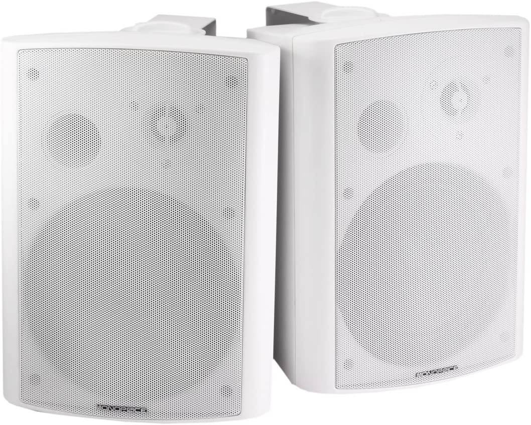 2-Way Active Wall Mount Speakers (Pair) - 20W - White [Personal Computers]