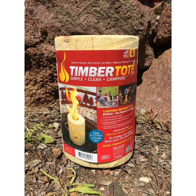TimberTote Large 12 Inch x 8 Inch One Log Campfire Camping Cooking Camp Fire Wood Log